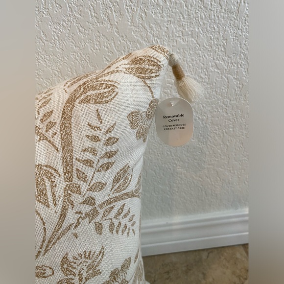 Jacobean Square Throw Pillow - Neutral - Picture 3 of 6